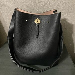 Black Kate Spade Bucket Bag